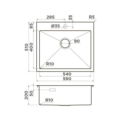 Мойка Omoikiri Akisame 59-GB нерж. сталь/графит (4997014) Мойка Omoikiri Akisame 59-GB нерж. сталь/графит (4997014)
