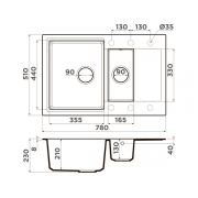 Мойка Omoikiri Daisen 78-2T-EV Tetogranit/эверест (4993532)