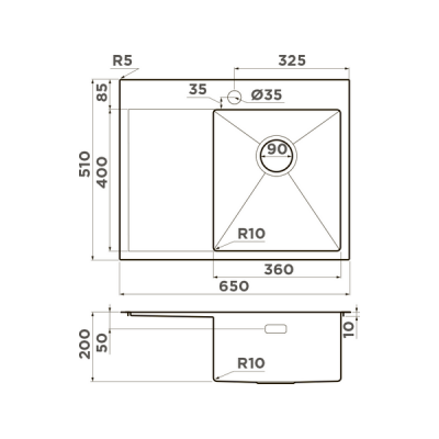 Мойка Omoikiri Akisame 65-R-IN нерж. сталь/нержавеющая сталь (4973059) Мойка Omoikiri Akisame 65-R-IN нерж. сталь/нержавеющая сталь (4973059)