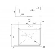 Мойка Ukinox Практика PRB500.450 -GT10C 0CW 01 с выпуском