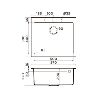 Мойка Omoikiri Bosen 57A-WH Artceramic/белый (4993820) Мойка Omoikiri Bosen 57A-WH Artceramic/белый (4993820)
