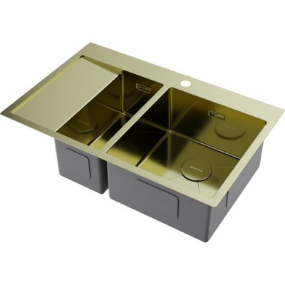 Мойка Omoikiri Akisame 78-2-R-LG нерж. сталь/светлое золото (4973088) Мойка Omoikiri Akisame 78-2-R-LG нерж. сталь/светлое золото (4973088)