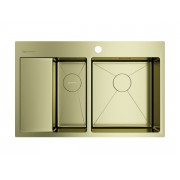 Мойка Omoikiri Akisame 78-2-R-LG нерж. сталь/светлое золото (4973088)