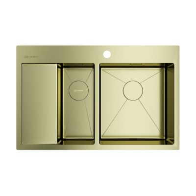 Мойка Omoikiri Akisame 78-2-R-LG нерж. сталь/светлое золото (4973088) Мойка Omoikiri Akisame 78-2-R-LG нерж. сталь/светлое золото (4973088)