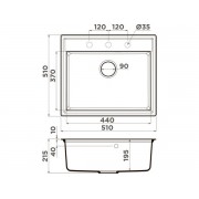 Мойка Omoikiri Daisen 51-BL Artgranit/черный (4997303)