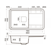 Мойка Omoikiri Tasogare 86-DC Artgranit/темный шоколад (4993468)