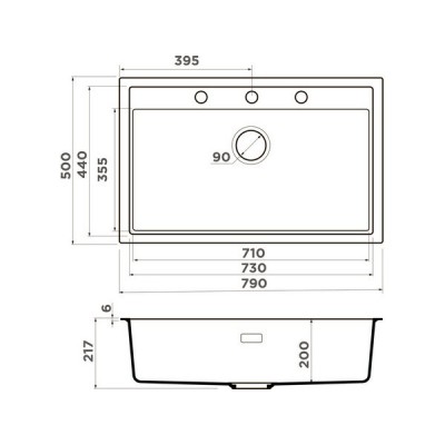 Мойка Omoikiri Sintesi 79-GB Artceramic/графит (4997135) Мойка Omoikiri Sintesi 79-GB Artceramic/графит (4997135)