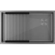 Мойка Paulmark Next-pro 74 uni PM707445-GM, вороненая сталь