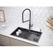 Мойка Paulmark Next-pro 74 uni PM707445-GM, вороненая сталь