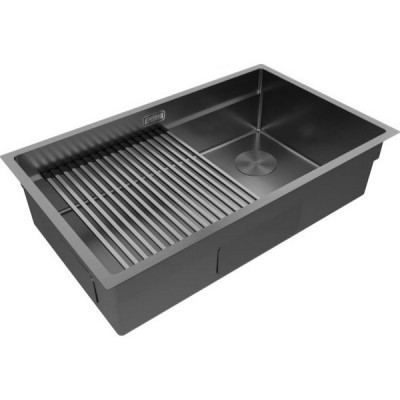 Мойка Paulmark Next-pro 74 uni PM707445-GM, вороненая сталь Мойка Paulmark Next-pro 74 uni PM707445-GM, вороненая сталь