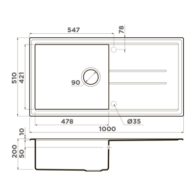 Мойка Omoikiri Tedori 100-PL Tetogranit/платина (4993923) Мойка Omoikiri Tedori 100-PL Tetogranit/платина (4993923)