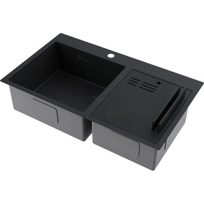 Мойка Omoikiri Akisame 86-2 Side-GB нерж. сталь/графит (4997047) Мойка Omoikiri Akisame 86-2 Side-GB нерж. сталь/графит (4997047)