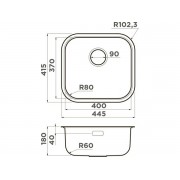 Мойка Omoikiri Omi 44-U/I-GM нерж. сталь/вороненая сталь (4993191)