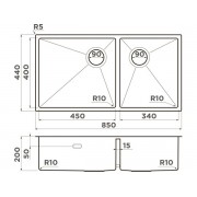 Мойка Omoikiri Taki 85-2-LB-U/IF Side-IN нерж. сталь/нержавеющая сталь (4997037)