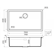 Мойка Omoikiri Yamakawa 75 Integra-GR Artceramic/leningrad grey (4997276)