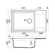 Мойка Omoikiri Sakaime 78-LB-CH Tetogranit/шампань (4993905)