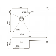 Мойка Omoikiri Akisame 78-L-LG нерж. сталь/светлое золото (4973085)