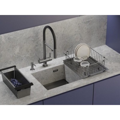 Мойка Omoikiri Kasen 49-16-INT-GM нерж. сталь/вороненая сталь (4997055) Мойка Omoikiri Kasen 49-16-INT-GM нерж. сталь/вороненая сталь (4997055)