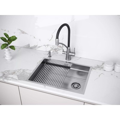 Мойка Paulmark Next-pro 58 uni PM705845-BS, брашированная нерж. сталь Мойка Paulmark Next-pro 58 uni PM705845-BS, брашированная нерж. сталь