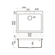 Мойка Omoikiri Bosen 61A-GB Artceramic/графит (4993824)