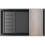 Мойка Paulmark Next-multi sink 74 uni PM787445-GM, вороненая сталь