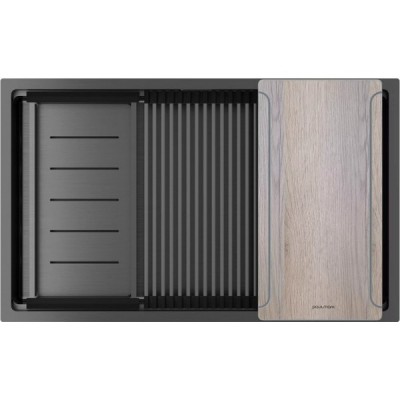 Мойка Paulmark Next-multi sink 74 uni PM787445-GM, вороненая сталь Мойка Paulmark Next-multi sink 74 uni PM787445-GM, вороненая сталь