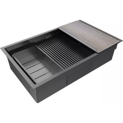 Мойка Paulmark Next-multi sink 74 uni PM787445-GM, вороненая сталь Мойка Paulmark Next-multi sink 74 uni PM787445-GM, вороненая сталь