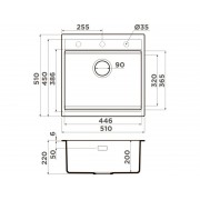 Мойка Omoikiri Kitagawa 51-GB Artceramic/графит (4993052)