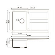Мойка Omoikiri Kitagawa 86-WH Artceramic/белый (4993493)