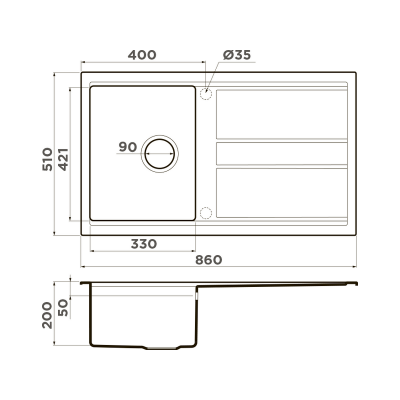 Мойка Omoikiri Kitagawa 86-WH Artceramic/белый (4993493) Мойка Omoikiri Kitagawa 86-WH Artceramic/белый (4993493)