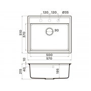 Мойка Omoikiri Daisen 57-BL Artgranit/черный (4997308)