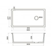 Мойка Omoikiri Tokara 88-U/I-WH Glossy Natceramic/белый глянцевый (4993867)