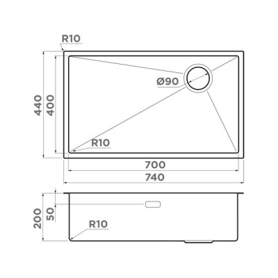 Мойка Omoikiri Taki 74-U/IF Side-LG нерж. сталь/светлое золото (4993171) Мойка Omoikiri Taki 74-U/IF Side-LG нерж. сталь/светлое золото (4993171)