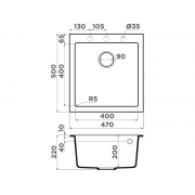 Мойка Omoikiri Bosen 47A-GR Artceramic/Leningrad grey (4993816)