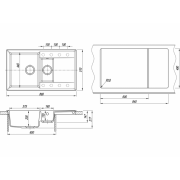 Мойка Florentina Тоскана 860К серый шелк