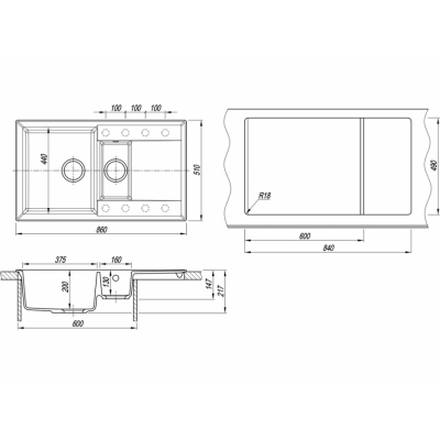 Мойка Florentina Тоскана 860К серый шелк Мойка Florentina Тоскана 860К серый шелк