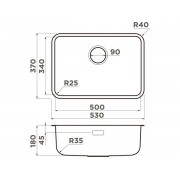 Мойка Omoikiri Omi 53-U/I-GB Ultra Mini нерж.сталь/графит (4997418)