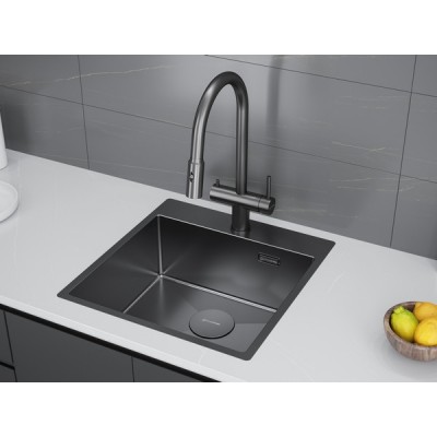 Мойка Kuchenstern WERK 50 вороненая сталь Мойка Kuchenstern WERK 50 вороненая сталь