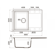 Мойка Omoikiri Sakaime 68-DC Tetogranit/темный шоколад (4993192)