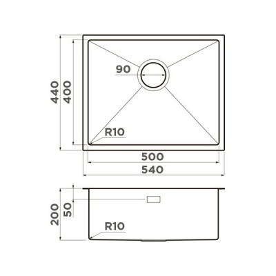 Мойка Omoikiri Taki 54-U/IF-GM нерж. сталь/вороненая сталь (4973107) Мойка Omoikiri Taki 54-U/IF-GM нерж. сталь/вороненая сталь (4973107)