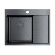 Мойка Omoikiri Akisame 65-L-GM нерж. сталь/вороненая сталь (4973097)