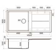 Мойка Omoikiri Sumi 100A-GB Artceramic/графит (4997109)