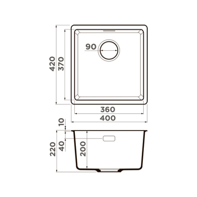 Мойка Omoikiri Kata 40-U-PA Artgranit/пастила (4993393) Мойка Omoikiri Kata 40-U-PA Artgranit/пастила (4993393)