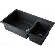 Мойка Omoikiri Tedori 86-2-LB-BL Tetogranit/черный (4993932)