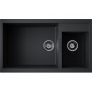 Мойка Omoikiri Tedori 86-2-LB-BL Tetogranit/черный (4993932)