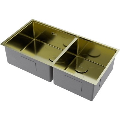 Мойка Omoikiri Taki 85-2-LB-U/IF Side-LG нерж. сталь/светлое золото (4997038) Мойка Omoikiri Taki 85-2-LB-U/IF Side-LG нерж. сталь/светлое золото (4997038)