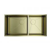 Мойка Omoikiri Taki 85-2-LB-U/IF Side-LG нерж. сталь/светлое золото (4997038)