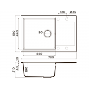 Мойка Omoikiri Daisen 78-LB-GR Artgranit/leningrad grey (4993690)