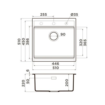 Мойка Omoikiri Kitagawa 51-WH Artceramic/белый (4993309) Мойка Omoikiri Kitagawa 51-WH Artceramic/белый (4993309)