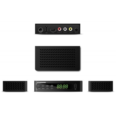 Цифровой ресивер DVB-T2 STARWIND CT-200 черный Цифровой ресивер DVB-T2 STARWIND CT-200 черный